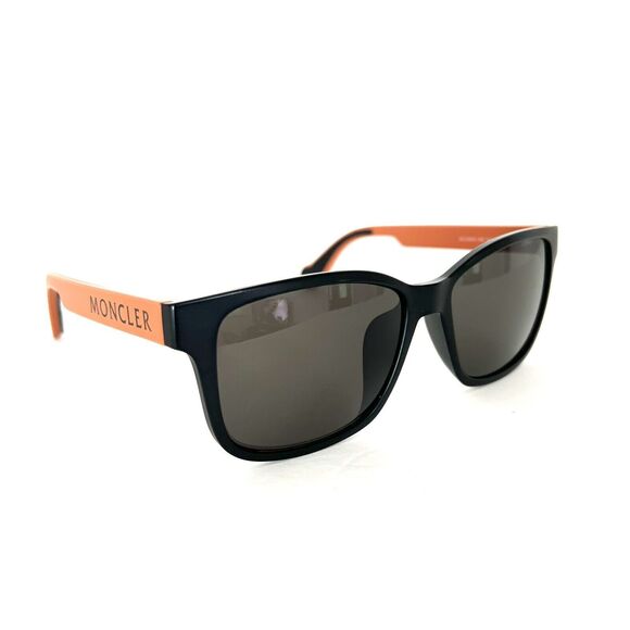 Moncler ML0164-K 05A Sunglasses Black Orange Mens 59 mm - Picture 1 of 7